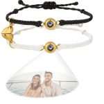Magnetic Heart Custom Projection Couple Bracelets - Perfect Romantic Gift