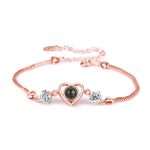 Custom Heart Photo Projection Bracelet - Unique Personalized Jewelry Gift
