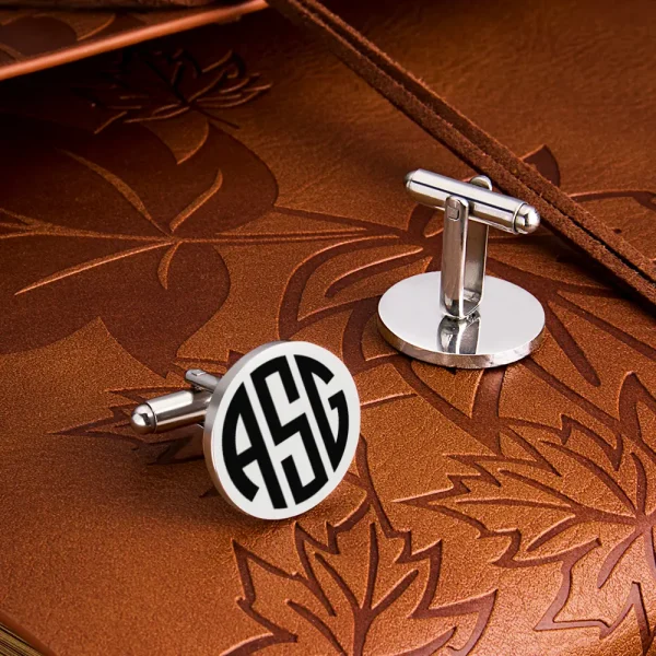 Custom Engraved Tie Clip & Cufflinks Set with Wooden Box - Perfect Wedding Gifts for Men