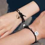 Personalized Heart Magnetic Couple Bracelet - Custom Engraved Jewelry Gift