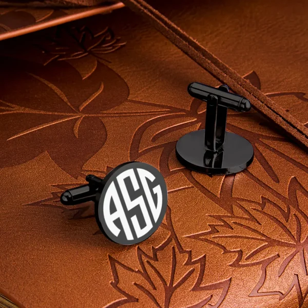 Custom Engraved Tie Clip & Cufflinks Set with Wooden Box - Perfect Wedding Gifts for Men