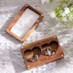Personalized Engraved Love Ring Box for Couples - Visible Jewelry Packaging