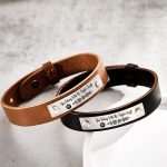 Personalized Leather Soundwave Bracelet - Unique Music Gift for Him & Her