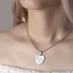 Personalized Engraved Heart Photo Necklace - Custom Tag Jewelry Gift