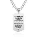 Unique Engraving Tag Photo Necklace - Perfect Anniversary Gift for Girlfriend