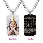 Personalized Photo Necklace with Engraved Date - Ideal Birthday Gift for Loved Ones