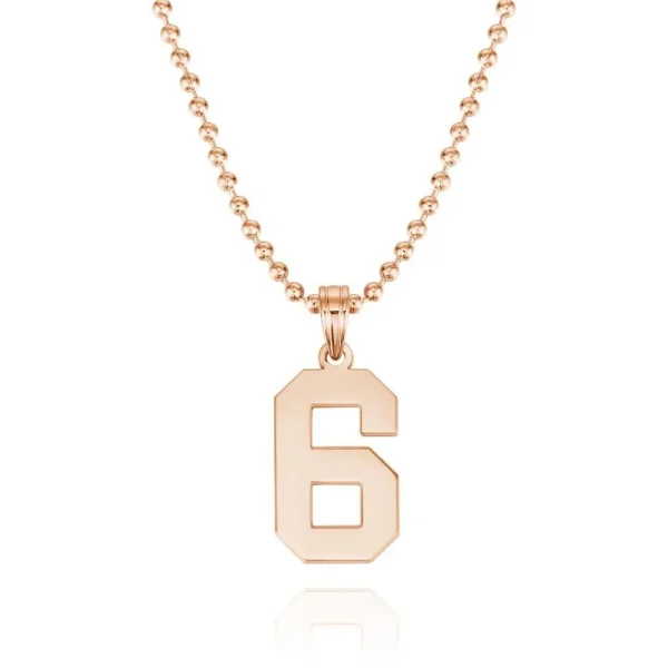 Personalized Number Pendant Necklace for Men - Bold Thick Chain Design