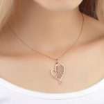 Personalized Heart Name Necklace - Custom Family Nameplate for 1-8 Names