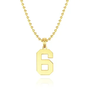 Personalized Number Pendant Necklace for Men - Bold Thick Chain Design