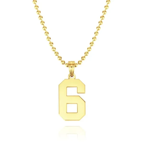 Personalized Number Pendant Necklace for Men - Bold Thick Chain Design
