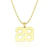 Personalized Number Pendant Necklace for Men - Bold Thick Chain Design