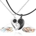 Unique Heart-Shaped Custom Projection Necklace - Perfect Creative Gift for Couples