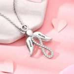 Personalized Infinity Wings Necklace with Custom Name Engraving