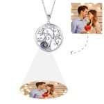 Personalized Love Tree Photo Projection Necklace - Unique Gift for Her