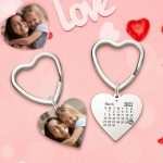 Personalized Heart Photo Keychain Gift for Mom - 3 Color Options