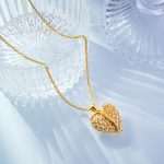 Personalized Angel Wings Necklace with Photo Engraving and Diamond Accents - Unique Gift Idea