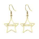 Personalized Star-Shaped Name Earrings - Custom Engraved Jewelry Gift