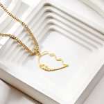 Personalized Matching Name Heart Necklace for Couples - Romantic Gift