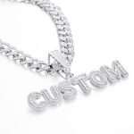 Personalized Men's Pendant Necklace with Bling Cuban Link Chain - Perfect Jewelry Gift