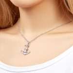 Personalized Anchor Pendant Necklace with Custom Engraving