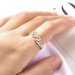 Personalized Heart-Shaped Double Name Ring for Women - Unique Custom Jewelry Gift