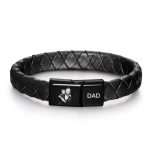 Personalized Leather Bracelet for Men - Custom Photo Engraving, Perfect Father's Day Gift