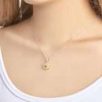 Personalized Sunflower Projection Photo Necklace - Unique Custom Pendant Gift