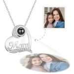 Heart-Shaped Custom Projection Necklace: Perfect Gift for Mum