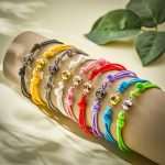 Personalized Projection Photo Bracelet - Colorful Weave Style Couple Gift