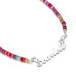 Personalized Rainbow Magic Girls Name Necklace - Custom Nameplate Gift for Children