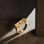 Personalized Engraved Name Ring for Men & Women - Custom Block Design