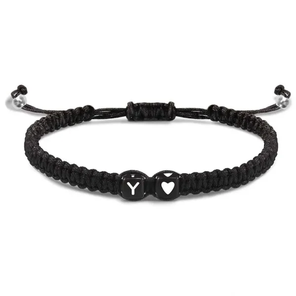 Heart-Shaped Alphabet Bracelet: Perfect Braided Gift for Special Occasions