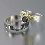 Sun and Moon Matching Rings: Perfect Couples Jewelry Gift for Lovers
