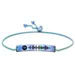 Custom Aurora Scannable Spotify Code Bracelet - Engraved Music Bar Gift for Her