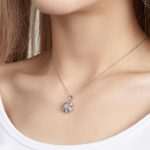 Personalized Flower Photo Projection Necklace - Custom Keepsake Jewelry Gift