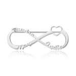 Custom Infinity Name Brooch – Personalized Memorial Lapel Pin Gift