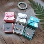 Elegant Bow Necklace & Earrings Set with Jewelry Box - Perfect Gift